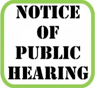 noticeofpublichearing text inside green box